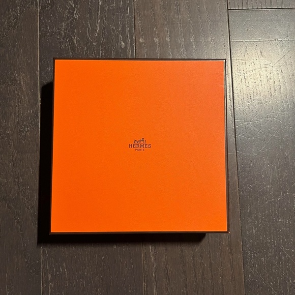 Hermes medium shoe empty box case decoration storage orange - Picture 9 of 9